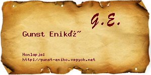 Gunst Enikő névjegykártya